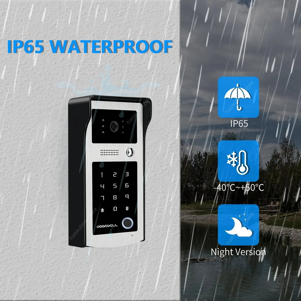 7/10 Inch Tuya Smart Wifi Video Apartment Intercom System 1080P Wireless Doorbell Camera Rfid Unlock Door Entry Intercom Doorman