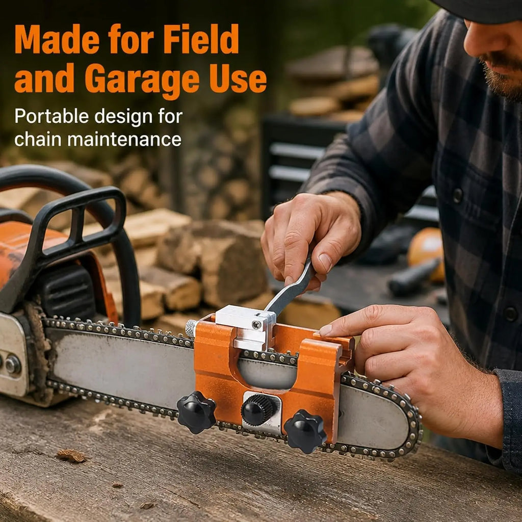 Fast  Chain Sharpener, Chainsaw Sharpener Kit, Portable Hand Crank Chainsaw Chain Sharpener Set, for All Kind Of Chain Saws