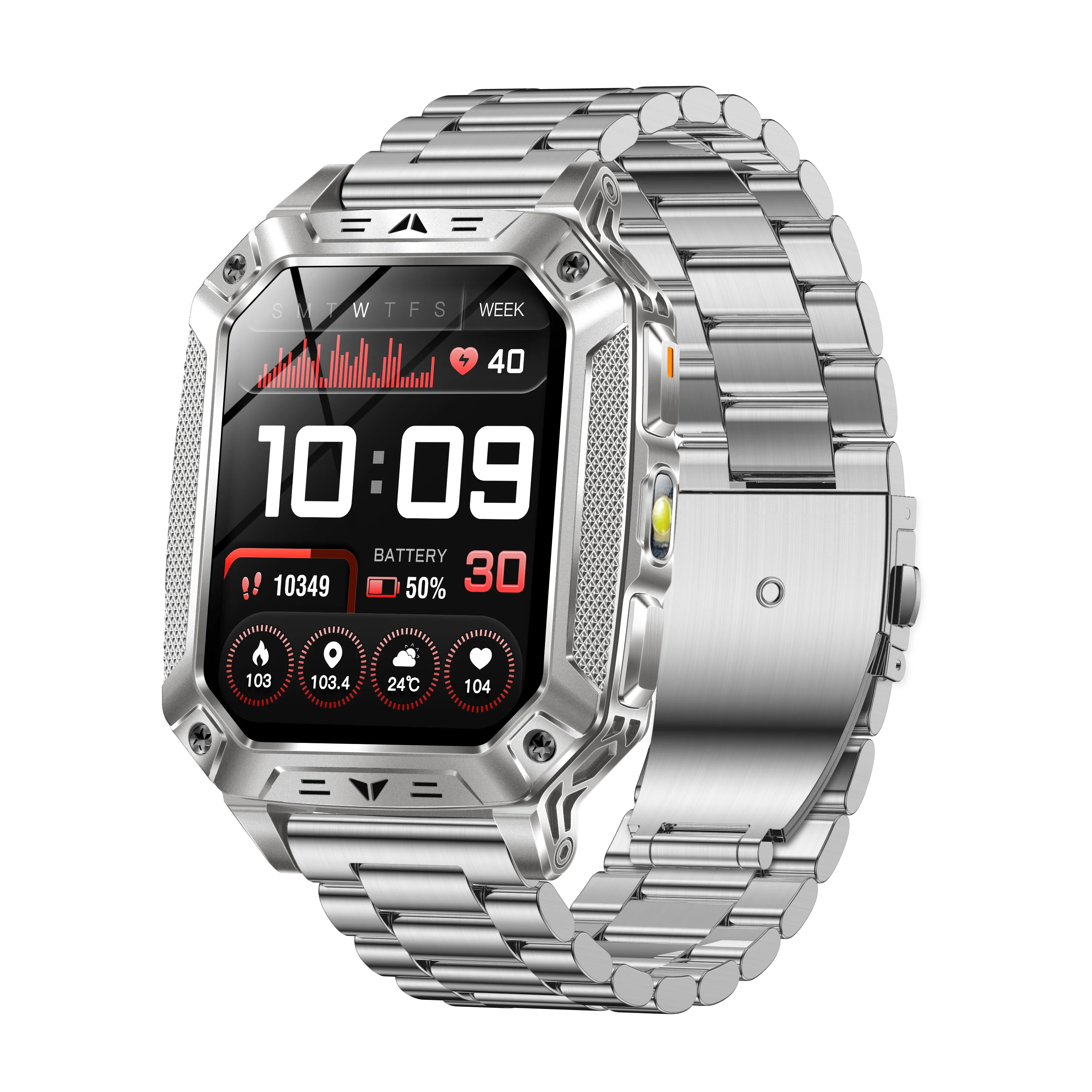 YLL-AK86 Outdoor Sport for Smart Watch Fitness Tracker Sleep Tracker IP67 AMOLED Screen Heart Rate Monitor Magnetic Charging