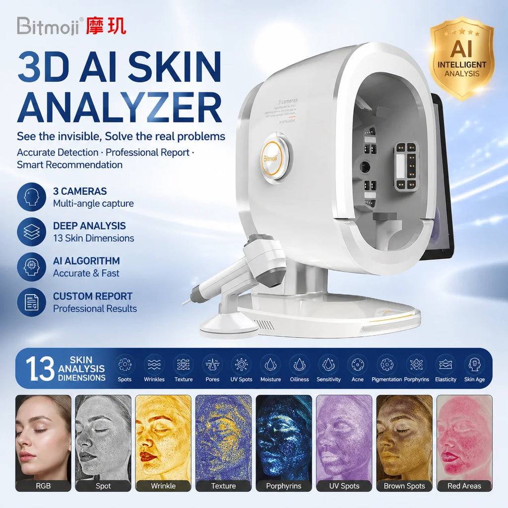 Newest AI-Powered Facial Skin Analysis Instrument Facial Tester Scanner Skin Analyzer Smart Intelligent Skin Analysis Machine