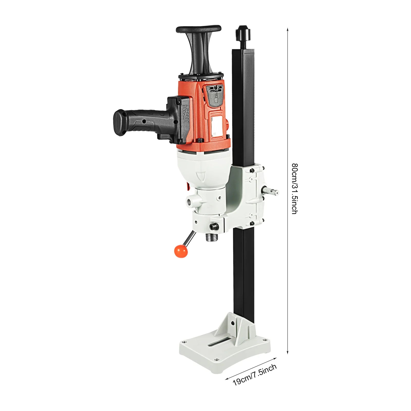 2200W Diamond Core Drill Rig Dry Wet Dual Use Handheld Vertical 2-in-1 Concrete Drilling Machine 180MM EU Plug
