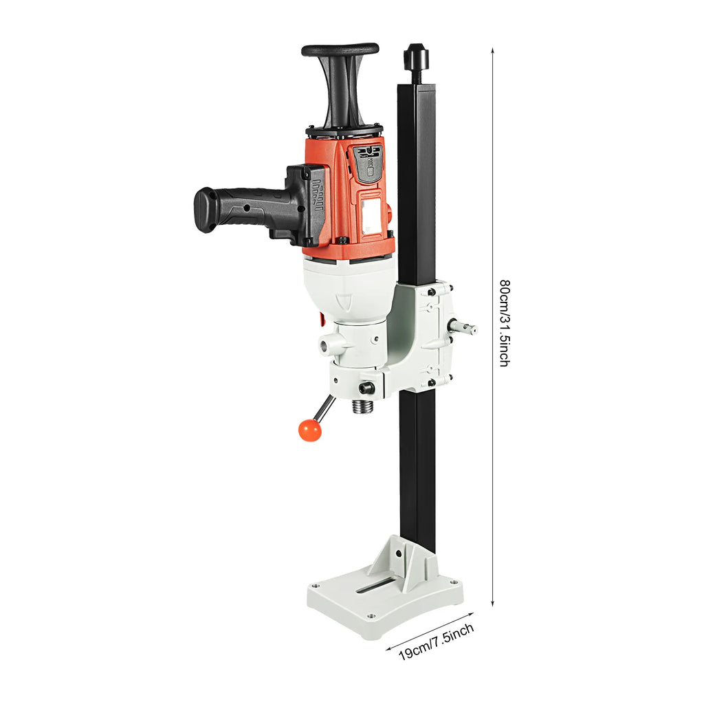 2200W Diamond Core Drill Rig Dry Wet Dual Use Handheld Vertical 2-in-1 Concrete Drilling Machine 180MM EU Plug