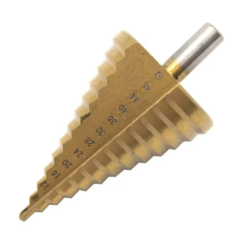 1PCS 4mm-52mm Tungsten Carbide Step Drill Bit Titanium Coated for Metal Steel Wood Multi-Size Hole Hi-Speed CNC Tools with Case