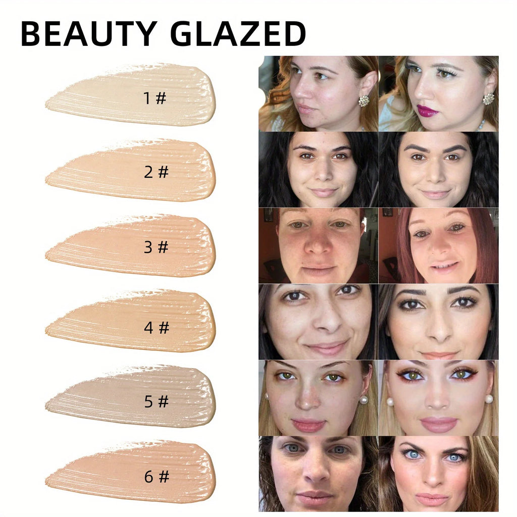 Tidesmit 5 Color Liquid Concealer texture close-up showing matte full coverage oil control and pore blurring finish