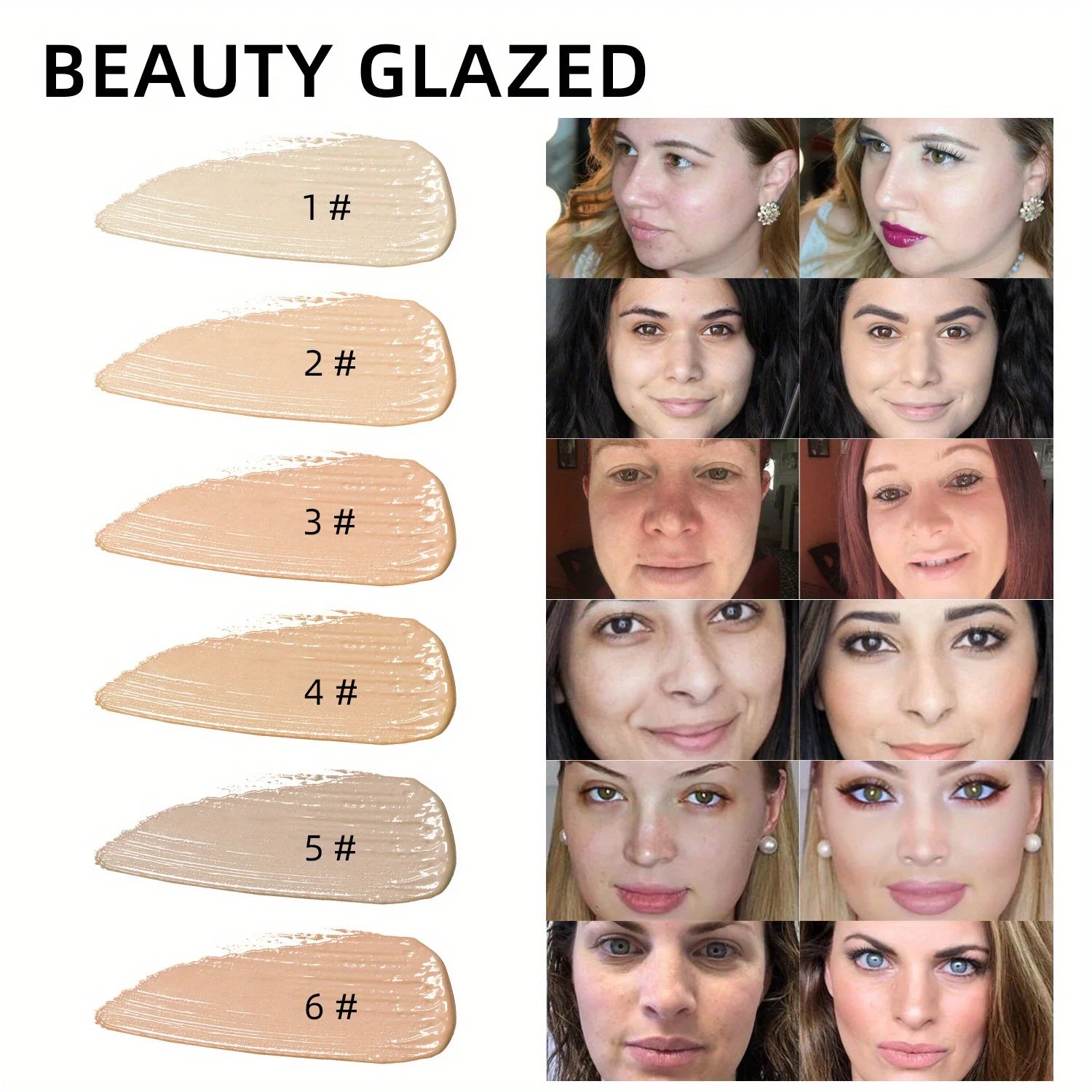 Tidesmit 5 Color Liquid Concealer texture close-up showing matte full coverage oil control and pore blurring finish