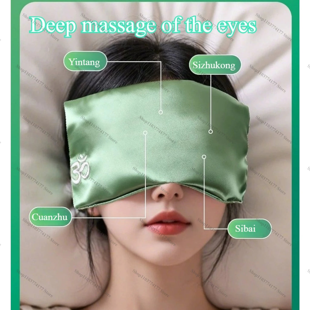 Lavender Eye Pillow for Relaxation Yoga Sleep Weighted Eye Mask for Headache Sinus, Aromatherapy Moist Heat Compress