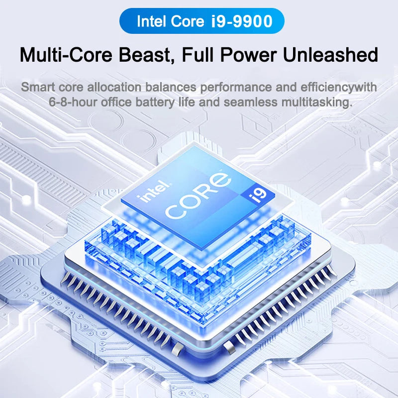 Gaming Gamer Office 2026 NEW 14.1 Inch Ultra Slim Laptop Intel Core i9 9900 32GB RAM 2TB SSD Windows 11 Notebook 1920x1080 Pro
