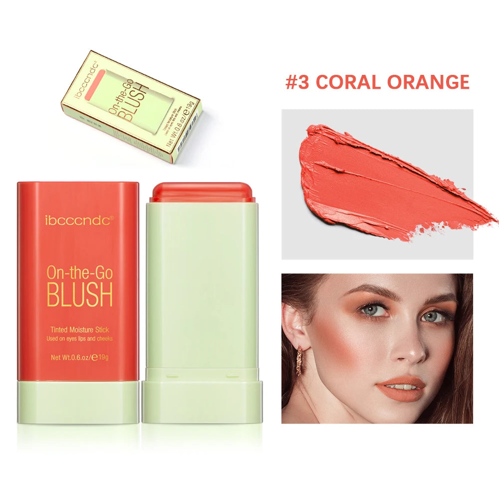 Tidesmit multi-functional blush stick shade swatch for waterproof cream face makeup with high color rendering