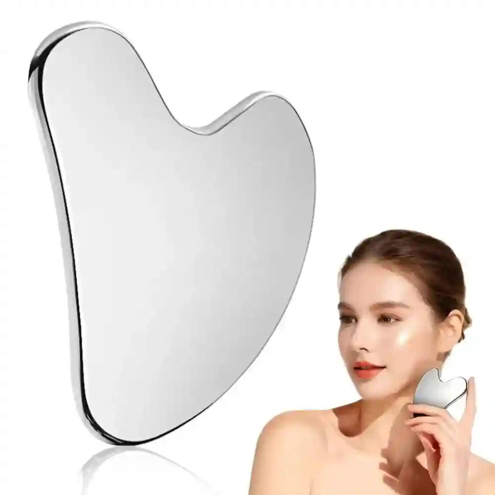 Stainless Steel Gua Sha Face Massager - Ergonomic Heart Shape Tool Eye Massage Instrument Tidesmit