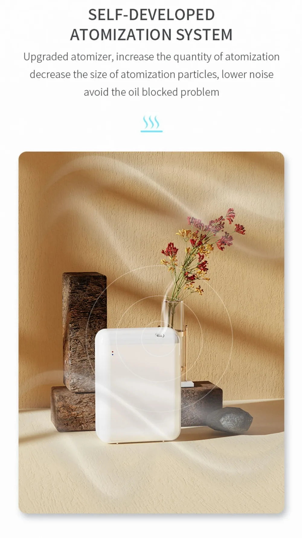 Smart Waterless Essential Oil Diffuser Home Fragrance Oil Scent Machine  Desktop Bluetooth Controlled Aroma Diffuser for Hotel