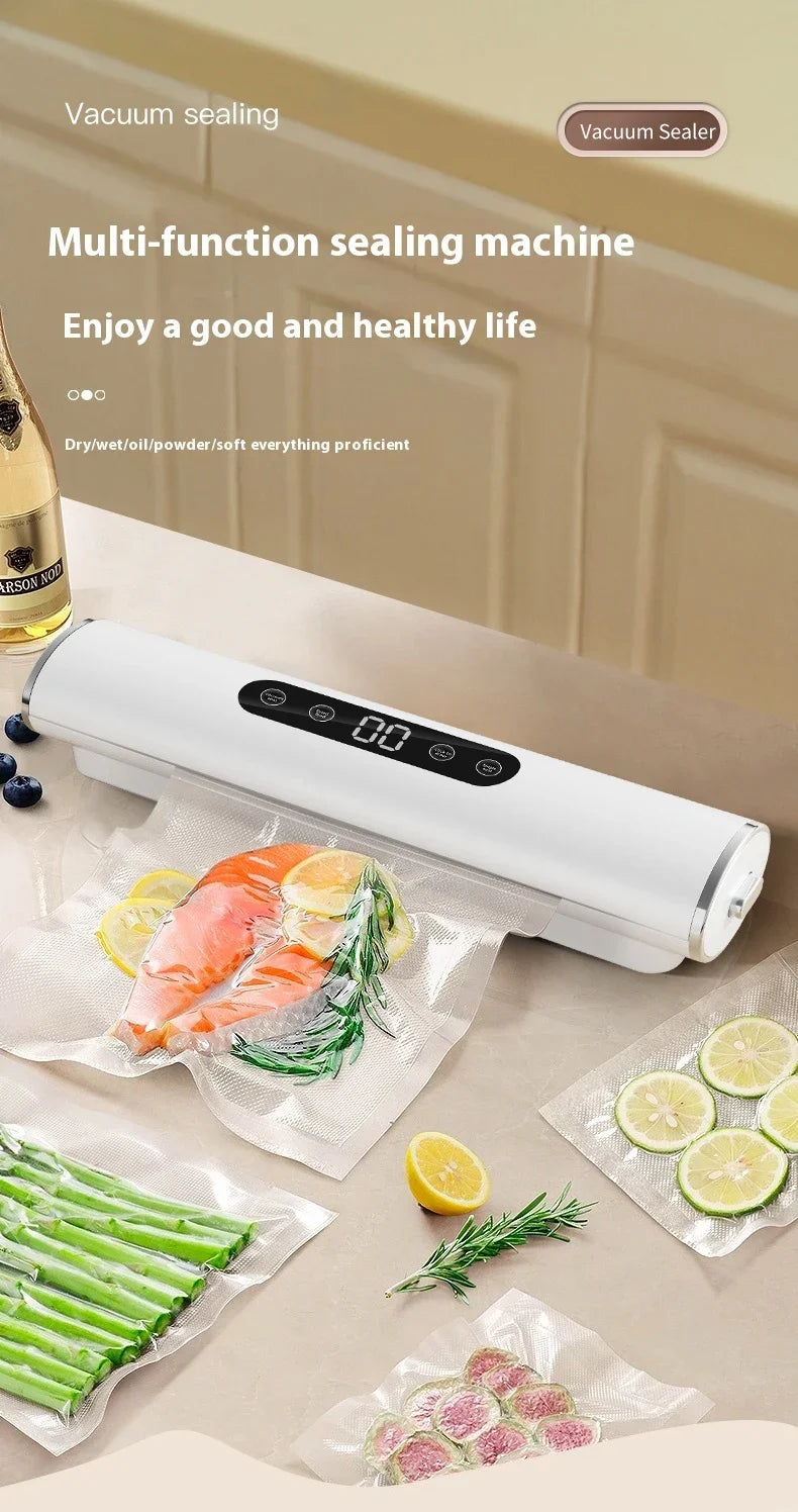 Professional Vacuum Sealer for Food Vacuumor for Products Kitchen Sealing Machine Cuisine Packaging Plastic Bag Sealant