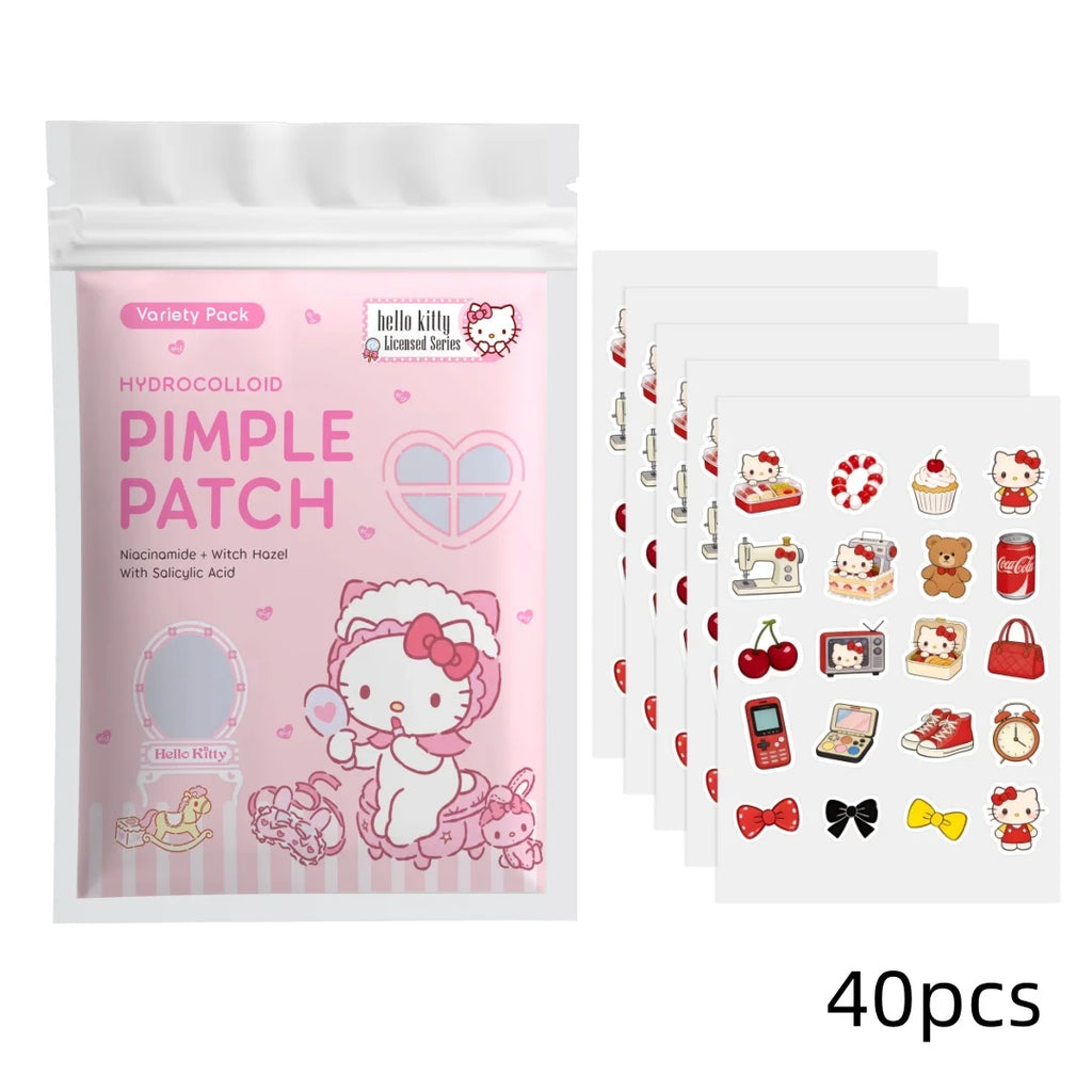 40/100PCS hello kitty Acne patches, facial acne patches, hydrogel acne removal patches, concealer