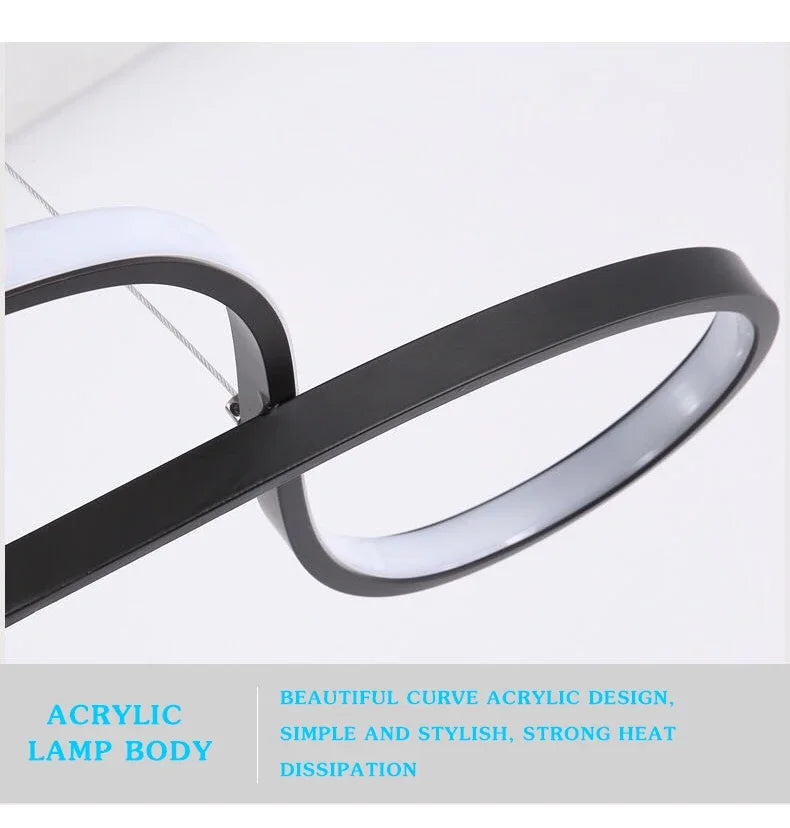 Modern Nordic LED Ring Light | Dimmable Minimalist Home Lamp 92cm Tidesmit