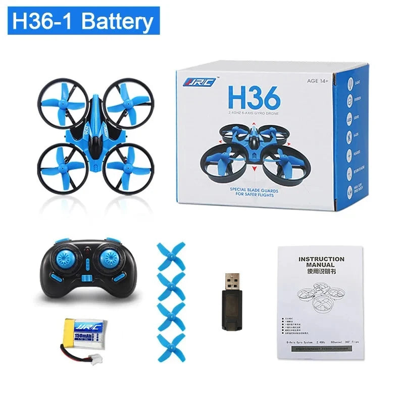 Mini Foldable Drone - 6-Axis Stability 2.4G Toy - Blue/Black H36-Blue Tidesmit