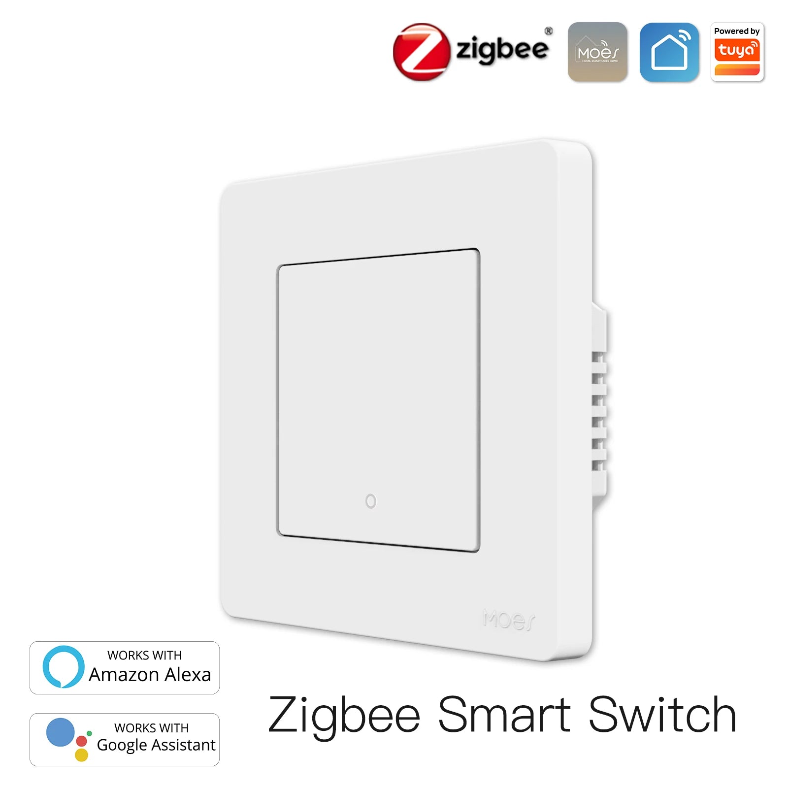 MOES New Star Ring Tuya Smart ZigBee3.0 Push Button Switch/Scene Switch Smart Life APP Remote Control Work with Alexa Google