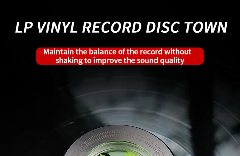 50Hz LP Vinyl Record Player Universal Music Player Aluminum Alloy Disc Turntable Stabilizer With Level Accessories Weight Clamp