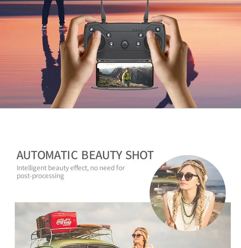 4K Foldable Camera Drone with Dual HD Lenses - Tidesmit Tidesmit