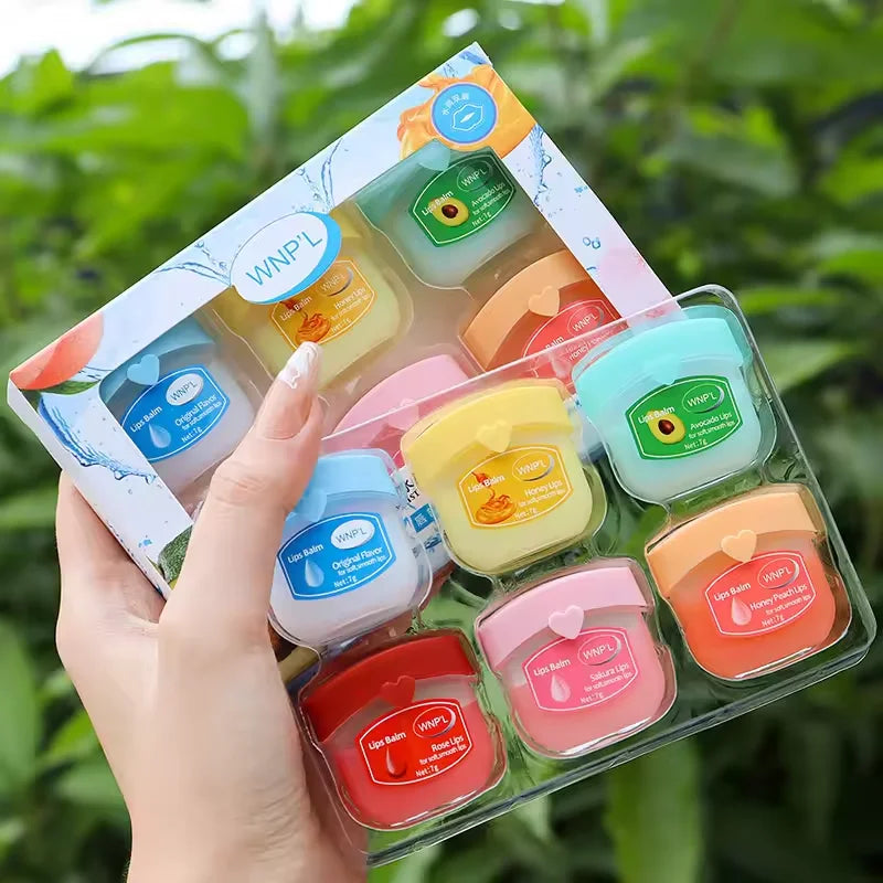 Fruit Lip Balm Set: Moisturizing Lip Treatment for Dry, Cracked Skin Lip Care 6pcs Tidesmit