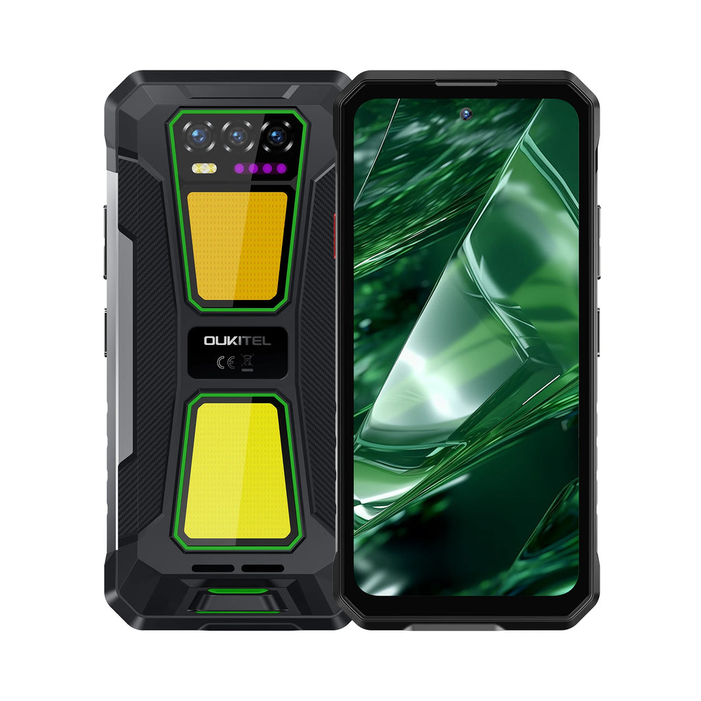 OUKITEL WP58 PRO 5G Rugged Phone 24GB(8+16) RAM + 512 ROM, 6.7'' HD 10000mAh 33W Android 15 NFC Cellphone with Dual Camping Lamp