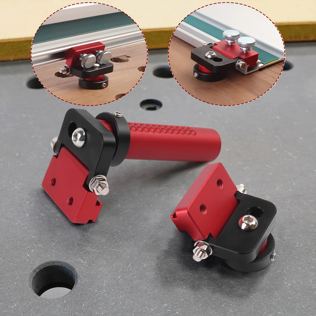 1/2Pcs Carpenter Workbench Hinge Dogs - For Track Saw Guide Rail Circular Guide Rail, For 19/20mm Dog Hole Height Adjustable