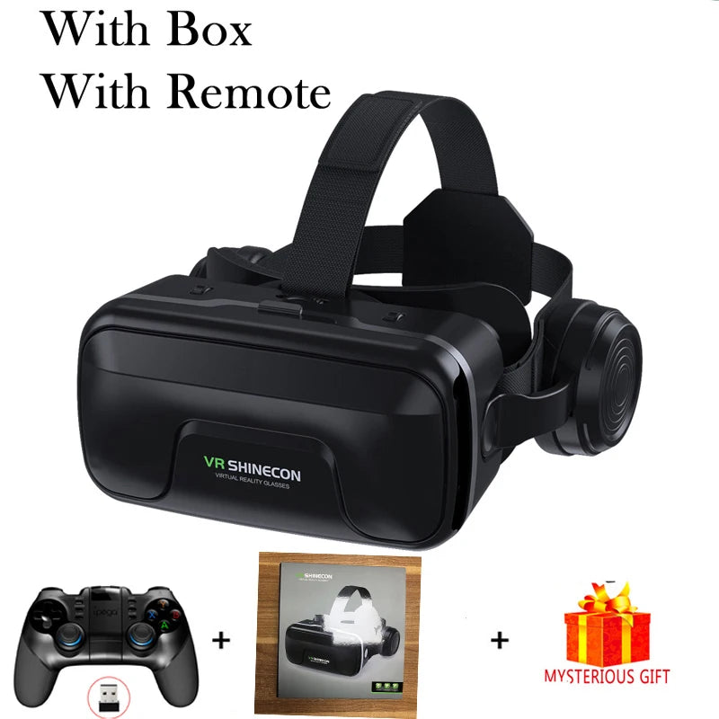 VR Headset for Smartphone - Immersive 3D Smart Glasses with Spatial Audio With Remote C Tidesmit