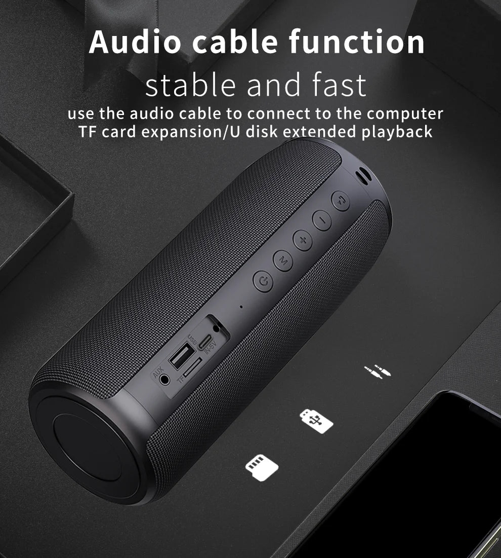 ZEALOT S51 10W Wireless Speakers, 1800mAh Battery, 10 Hours Playtime Loud Stereo, Booming Bass.