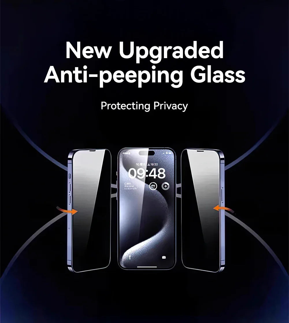 Anti-Spy Screen Protector for iPhone 17 Pro Max - 9H Tempered Glass Tidesmit