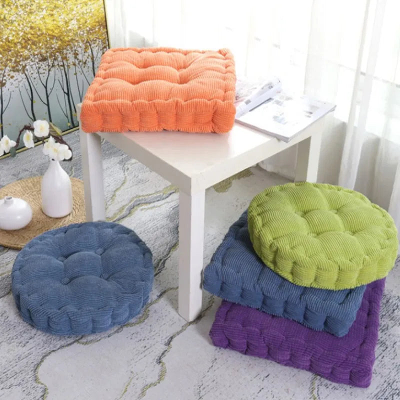 Four Seasons Soft Chair Seat Cushion Square Seat Pad Tatami Meditation Floor Pillow Cushion for Home Office Patio Dining Chairs