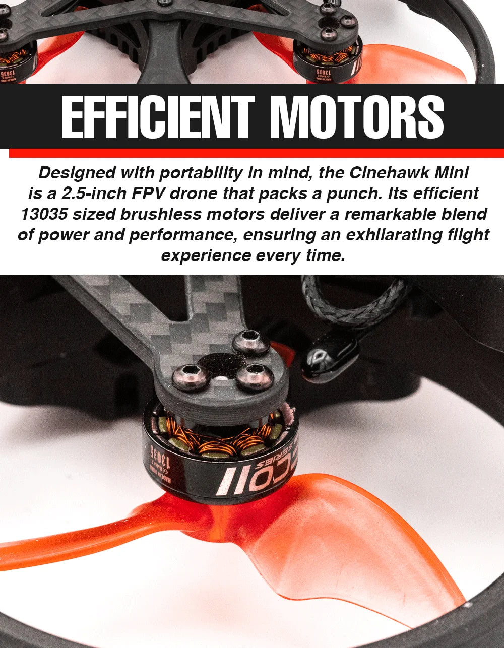 EMAX Cinehawk 2.5 Inch FPV Racing Drone with O3 HD Video Transmission Tidesmit