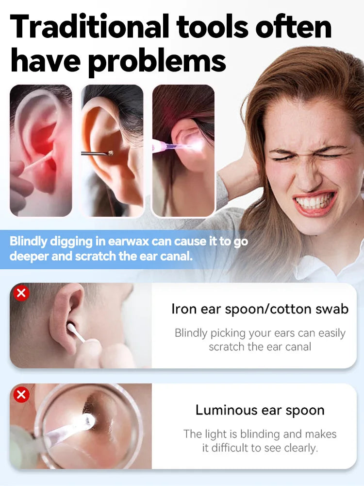 Digital Otoscope Ear Wax Removal Camera - HD Visual Lens - Tidesmit Relaxation Treatment Tidesmit