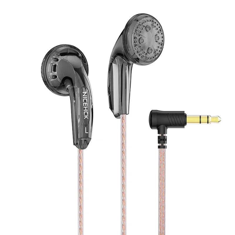 Tidesmit Wired Earbuds 15.4mm Dynamic Driver HiFi Bass Headphones Grey No Mic Tidesmit