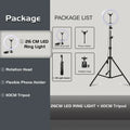 10 Inch LED Ring Light with Tripod for Professional Video Streaming 10in Ring BK110cm Tidesmit