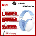 Tidesmit 2.4GHz Wireless Gaming Headset for PC PS5 with Boom Mic WHITE Tidesmit