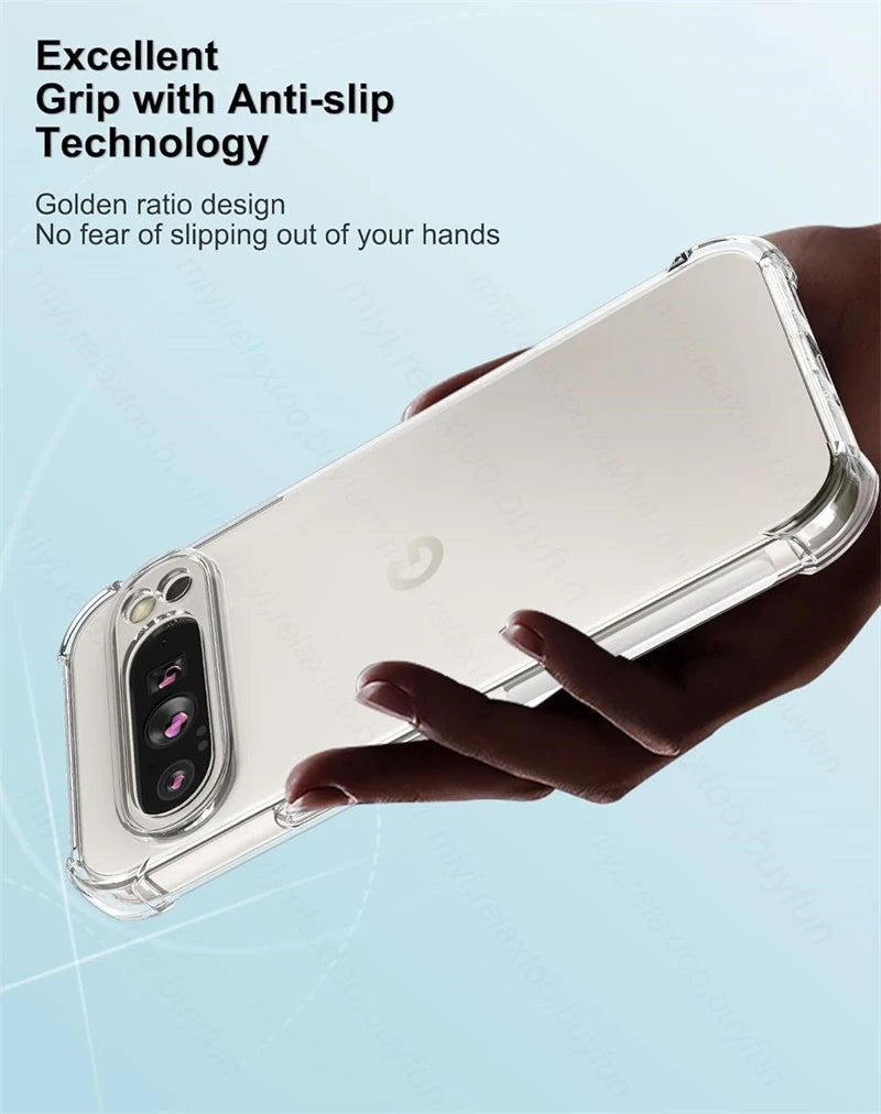Google Pixel 9 Pro Slim Case | Shock-Absorbing TPU Transparent Cover Tidesmit