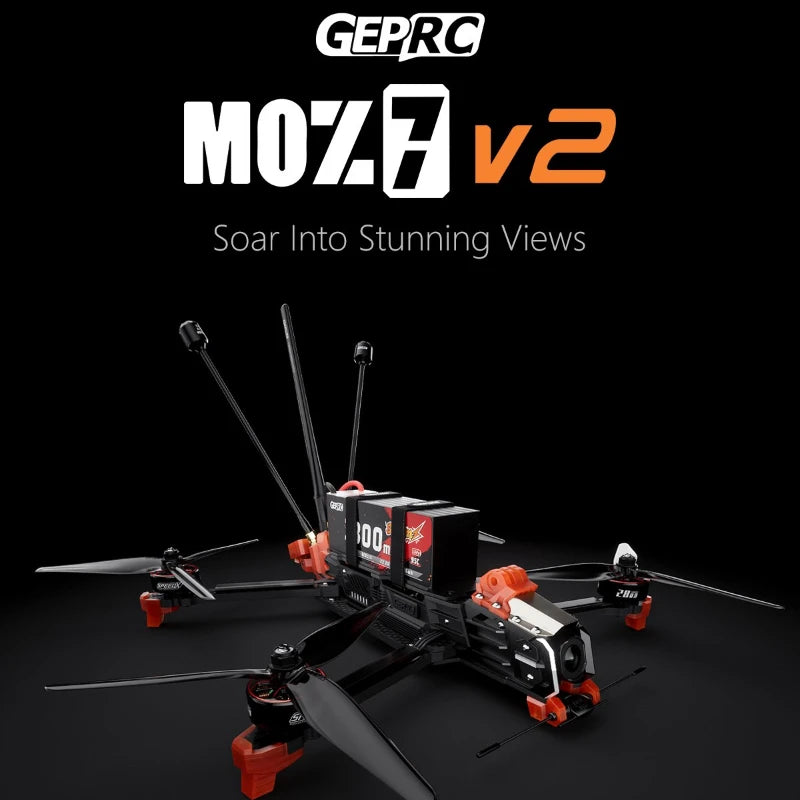 GEPRC MOZ7 V2 Long Range FPV Drone with TAKER H743 50A and O4 Air Unit TBS Nano Tidesmit