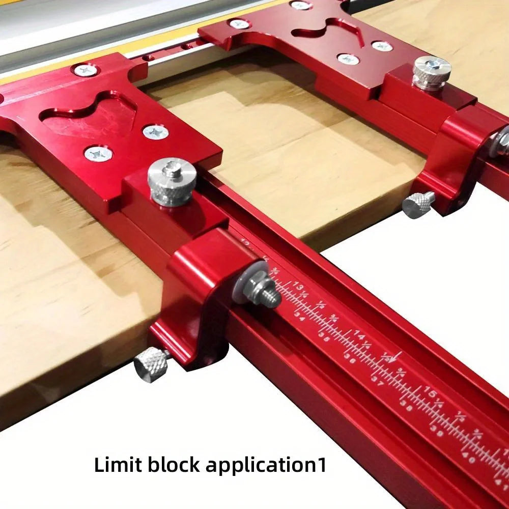 2-in-1 Parallel Guide Rail System Track Saw Angle Clamp,Aluminum Guide for Makita & Festool Rail,Circular Saw Cutting Positioner