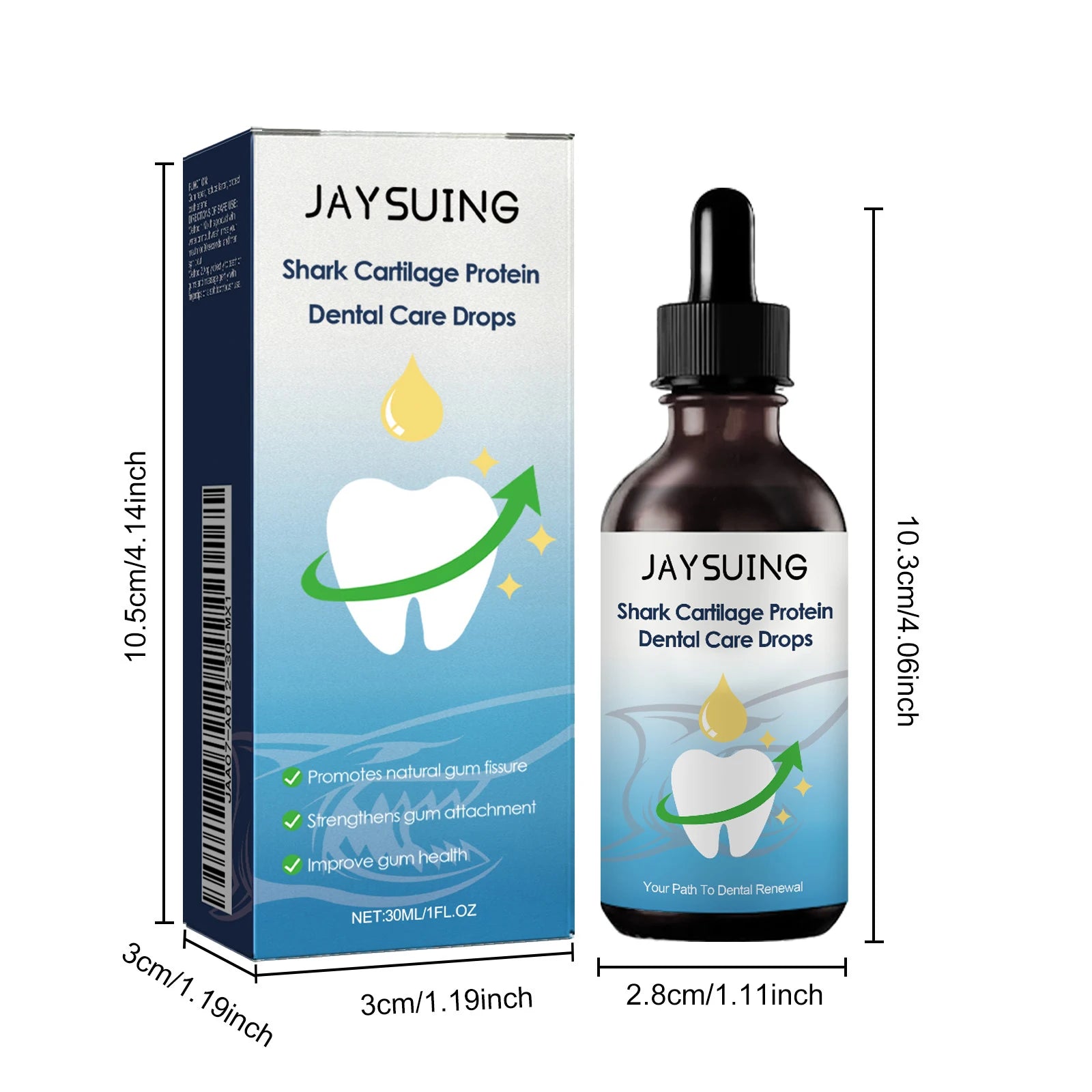 Tidesmit Dental Care Drops serum for gum pain relief, tooth stain removal, and professional teeth whitening.