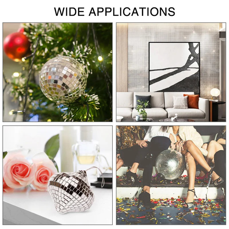 1Roll 4*100cm Home Self-Adhesive Real Glass Craft Stickers Mini Mirror Mosaic Tiles For DIY Hand Crafts Reflective Glass Tape