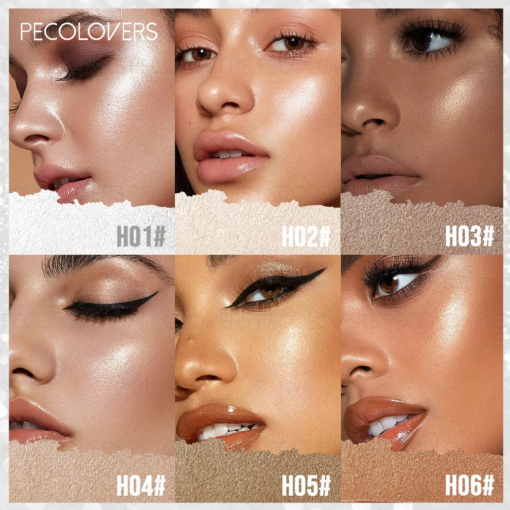 Tidesmit natural facial highlighter texture close-up for face and body pearlescent matte brightening makeup
