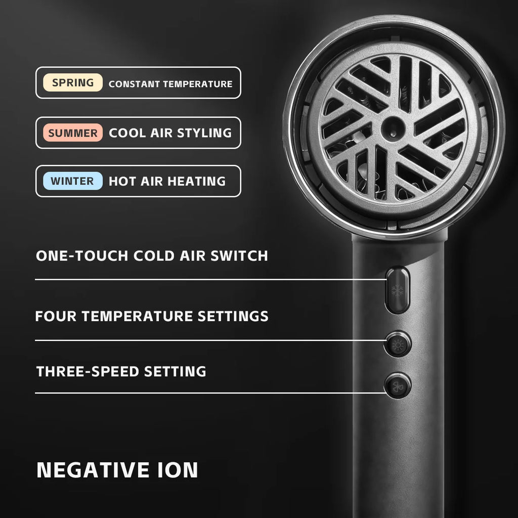 VGR V-401 professional hair dryer with 110k RPM motor, negative ion tech, and multiple heat/speed settings.
