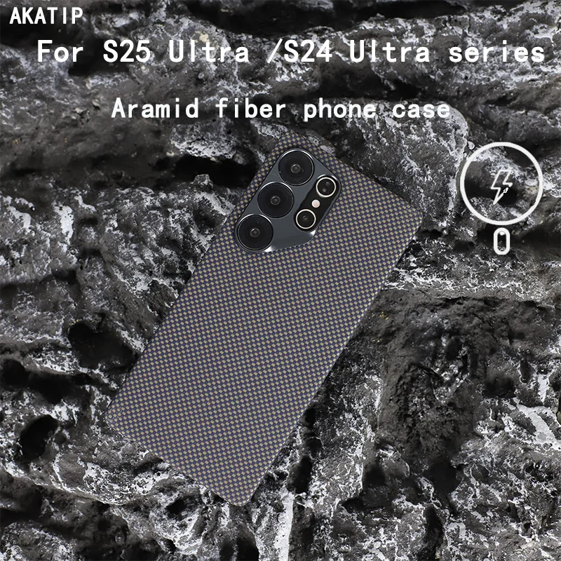 Samsung Galaxy S25 Ultra Aramid Fiber Slim Phone Case | Tidesmit Gold M Ring Tidesmit