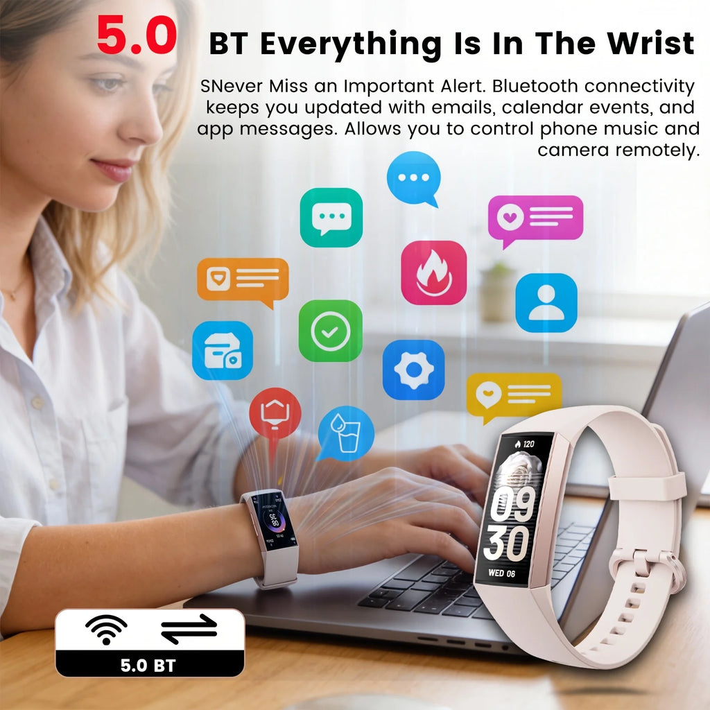 C81 Fitness Band, 1.1-inch AMOLED display smartwatch, IP68 water-resistant pedometer, suitable for both men and women.