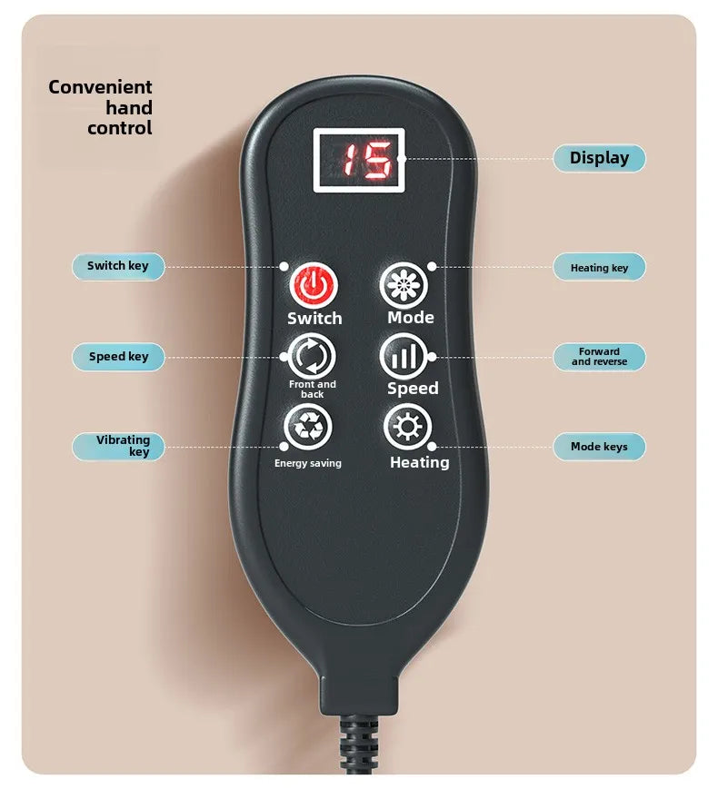 Electric Massage Cushion with Deep Tissue Kneading and Heat Therapy Massage Cushion Tidesmit