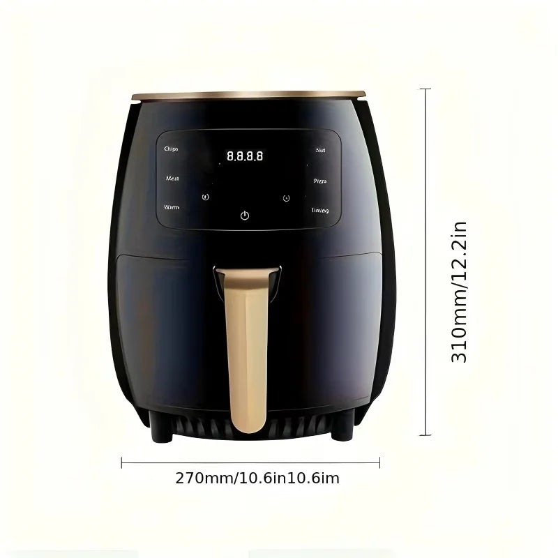 1 Set of 4.5L Air Fryer, American Plug, Multifunctional, Capable of Frying, baking, Roasting, Heating Food, with LED Digital Touch Screen, Intelligent Cooking Hot Air Fryer, Easy to Clean baking Basket, Custom Temperature/Tim