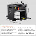 SucceBuy Thickness Planer 13inch Benchtop Planer & Two-Blade 15-Amp 1800W Powerful Motor Low Noise for DIY Woodworking Planing