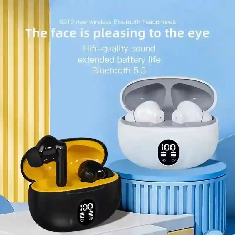 Wireless Bluetooth Earbuds with Digital Display | Tidesmit Audio Tidesmit