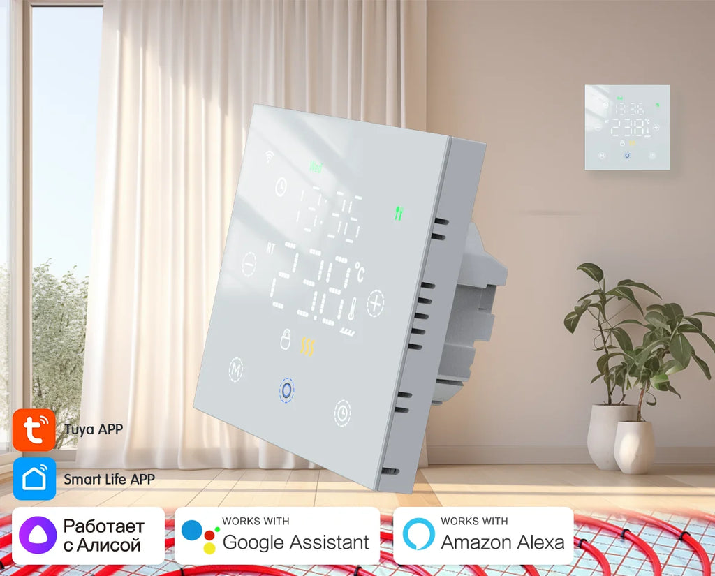 WiFi Smart Thermostat Tuya Remote Temperature Controller for Electric Floor Heating Water/Gas Boiler Yandex Google Home Alexa
