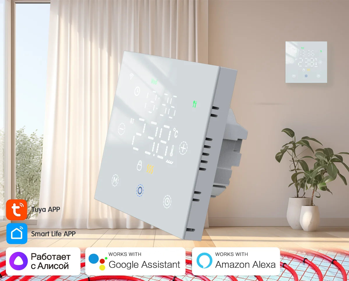 WiFi Smart Thermostat Tuya Remote Temperature Controller for Electric Floor Heating Water/Gas Boiler Yandex Google Home Alexa