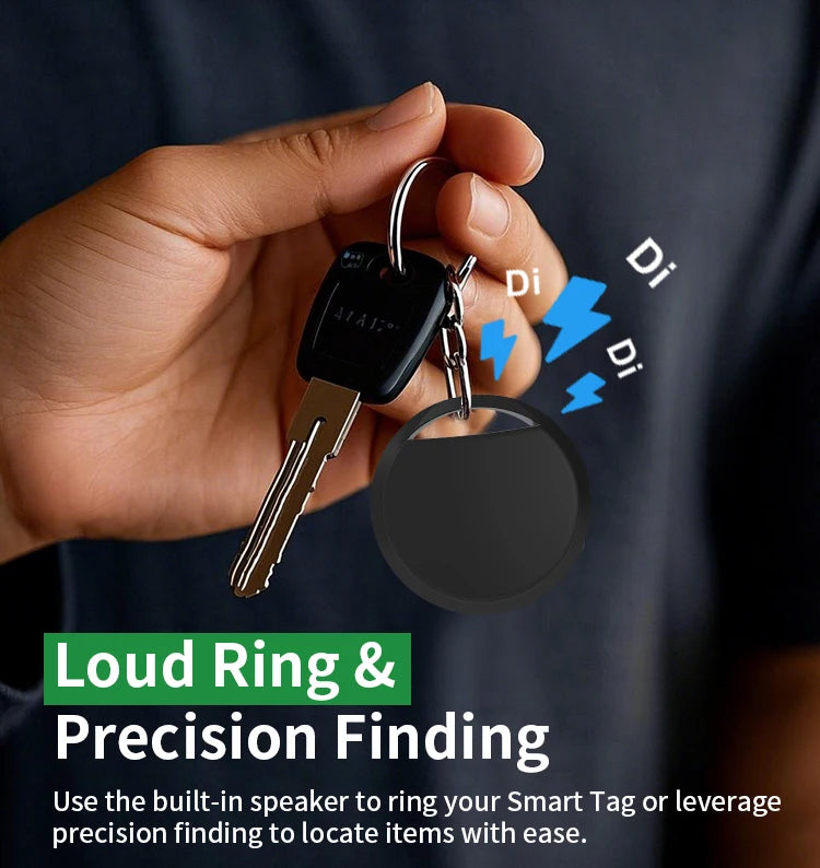 Bluetooth GPS Tracker Key Finder - Android Compatible 4 Pack Black Tidesmit