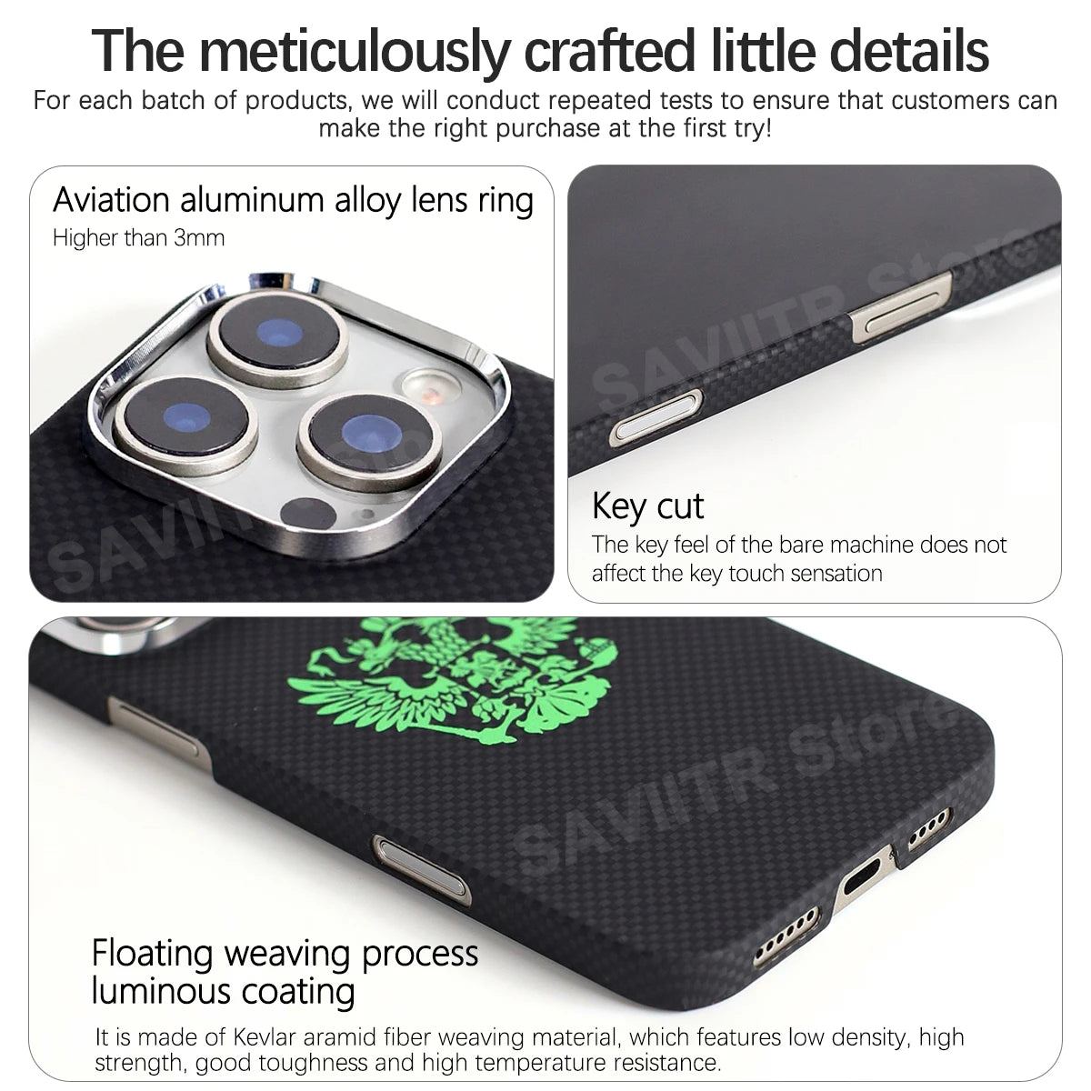 iPhone 16 Pro Max Carbon Fiber Magnetic Case Blue Mag - Slim Drop Protection Tidesmit